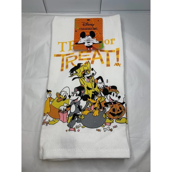 Disney Holiday Disney Halloween Kitchen Towels Pack Of 2 Mickey Mouse And Goofy 222 Poshmark